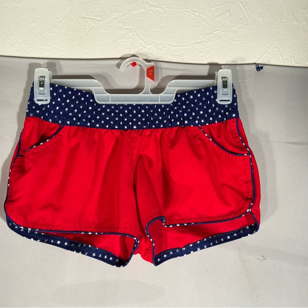 Xhilaration Blue Starry Patterned Red Medium Women Shorts